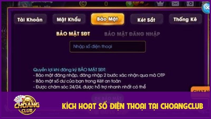 Hướng dẫn đăng ký Choangclub: Tham gia ngay, nhận thưởng lớn! 2 Hướng dẫn kích hoạt số điện thoại khi đăng ký tại Choangclub